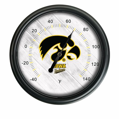 HOLLAND BAR STOOL CO University of Iowa Indoor/Outdoor LED Thermometer ODThrm14BK-08IowaUn